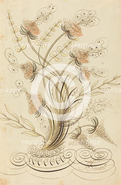 Calligraphic Flowers. Creator: Jean-Joseph Bernard.