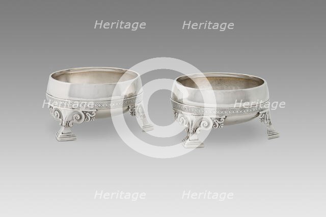 Pair of Salt Dishes, c. 1867/68. Creator: Tiffany & Co.