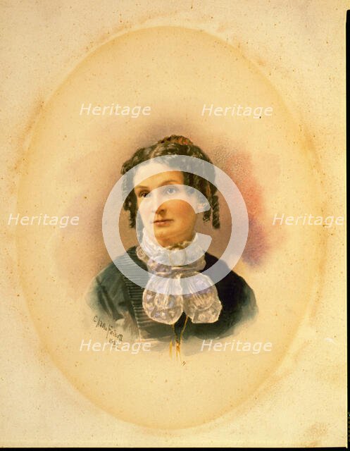 Joanette Clark Benjamin, Frances Benjamin Johnston's maternal grandmother..., 1880. Creator: Unknown.