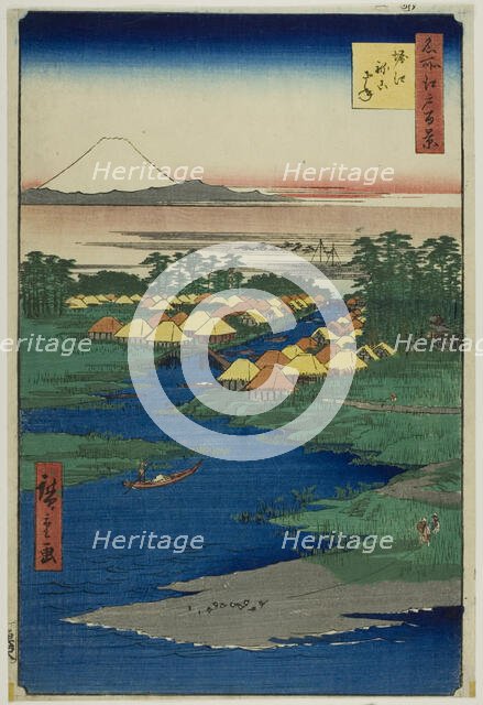 Horie and Nekozane, from the series "One Hundred Famous Views of Edo (Meisho Edo hyakkei)”, 1856. Creator: Ando Hiroshige.