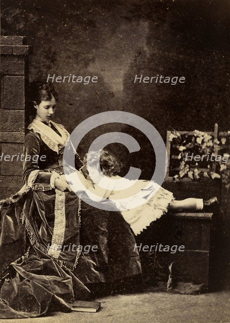 Grand Duchess Maria Fyodorovna with son, Nicholas Alexandrovich, 1872.