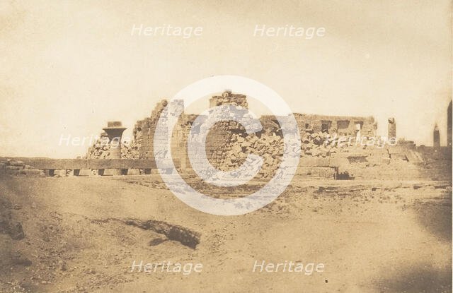 Ruines de la Salle Hypostyle du Palais de Karnac - Vue prise du Sud-Ouest, 1849-50. Creator: Maxime du Camp.