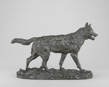 Walking Wolf, model n.d., cast c. 1870/1873. Creator: Antoine-Louis Barye.