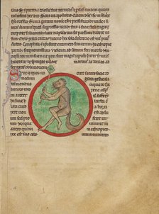 A Satyr; Northumberland Bestiary, about 1250-1260. Creator: Unknown.