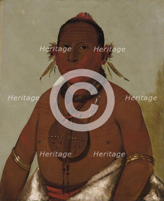 Wa-sáw-me-saw, Roaring Thunder, Youngest Son of Black Hawk, 1832. Creator: George Catlin.