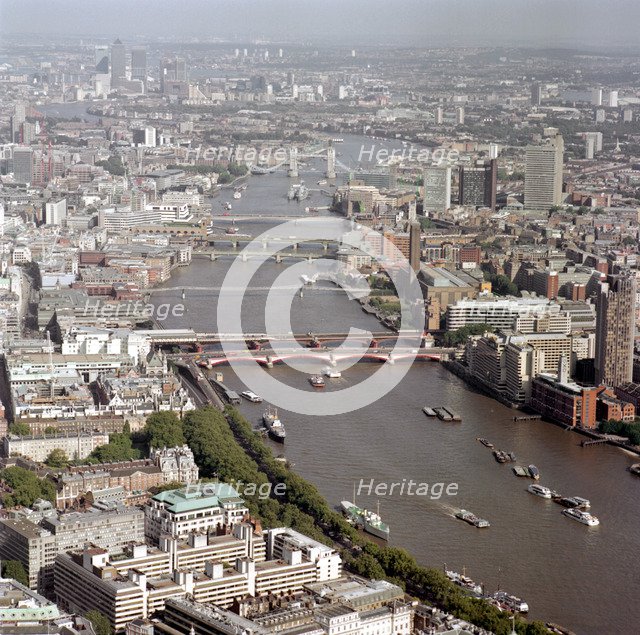 View Over the Thames Looking East, London, 2002. Artist: EH/RCHME staff photographer