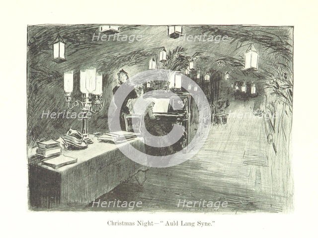 Christmas Night - "Auld Lang Syne", 1899.  Creator: Charles Dana Gibson.