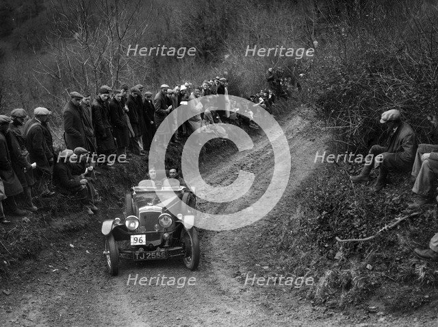 Blackburne-engined Frazer-Nash TT replica of J Tweedale competing in the MCC Lands End Trial, 1935. Artist: Bill Brunell.