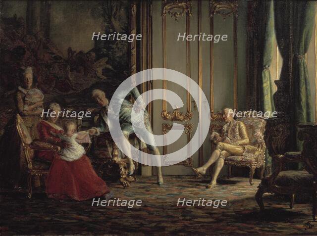 An Interior from the Past Century. Scene from the Court of Christian VII, 1881. Creator: Kristian Zahrtmann.