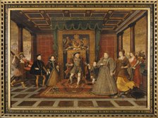 'The family of Henry VIII: An Allegory of  the Tudor Succession', 1572. Artists: King Henry VIII, Lucas de Heere.