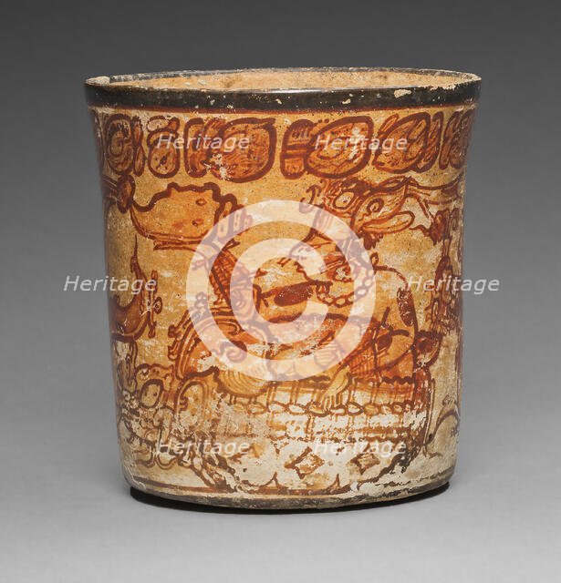 Vessel Depicting a Mythological Scene, A.D. 600/800. Creator: Unknown.