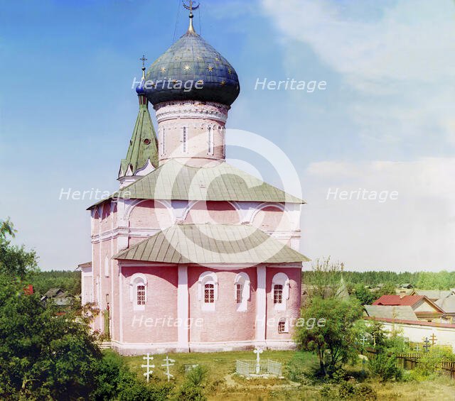 Church in Orsha Monastery - Orsha Ascension Monastery, twenty-two versts from Tver, 1910. Creator: Sergey Mikhaylovich Prokudin-Gorsky.