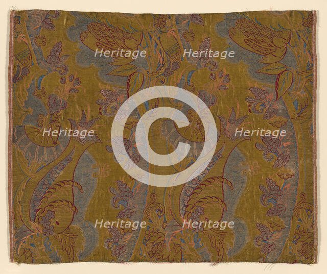 Panel (Dress Fabric), France, c. 1711. Creator: Unknown.