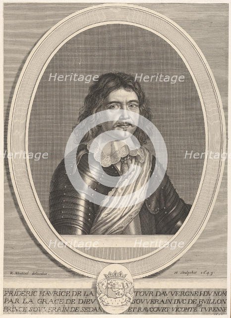 Frédéric-Maurice de la Tour d'Auvergne, duc de Bouillon, 1649. Creator: Robert Nanteuil.