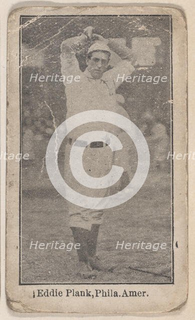 Eddie Plank, Philadelphia, American League, from the Baseball Players set (W500), ca. 1915. Creator: Unknown.