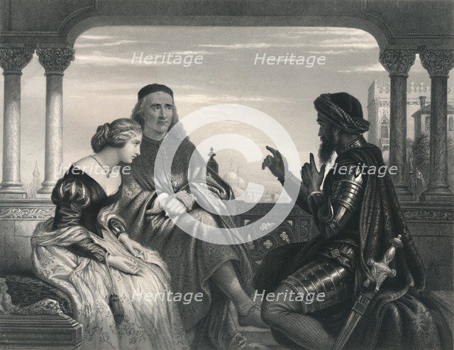 'Othello Relating His Adventures', c1870. Artist: T. Vernon.