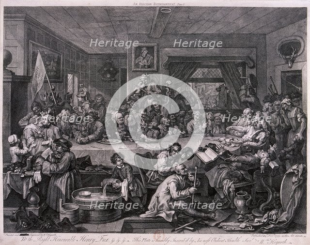 'An election entertainment', plate I of The Election, 1755. Artist: William Hogarth