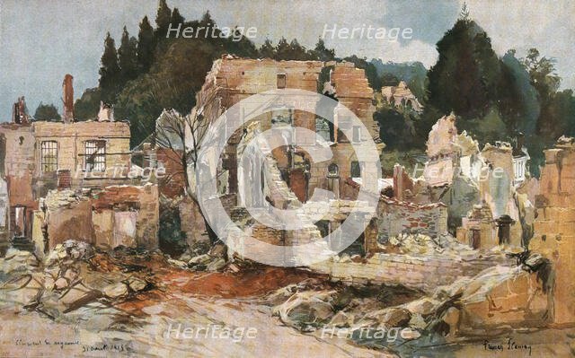 ''En Argonne; Clermont-en-Argonne', 1915. Creator: Francois Flameng.