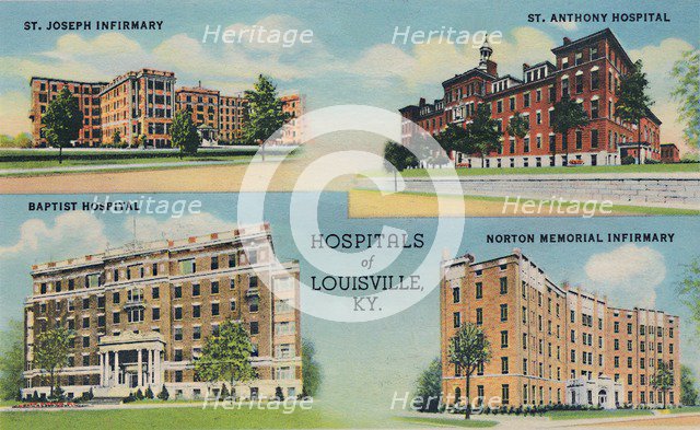 'Hospitals of Louisville, KY.', 1942. Artist: Caufield & Shook.