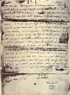 Christopher Columbus autograph letter written to his son Diego on 5th February 1505, it was given…