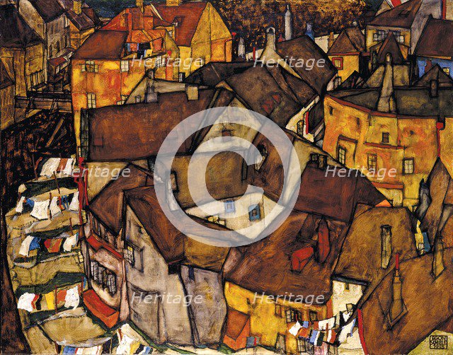 Crescent of Houses, Krumau (The Small City V), 1915.