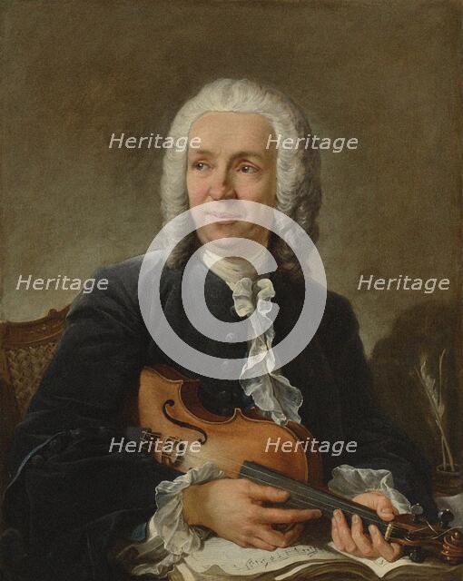 Portrait of the composer Francesco Geminiani (1687-1762), c. 1745. Creator: Boucher, François (1703-1770).