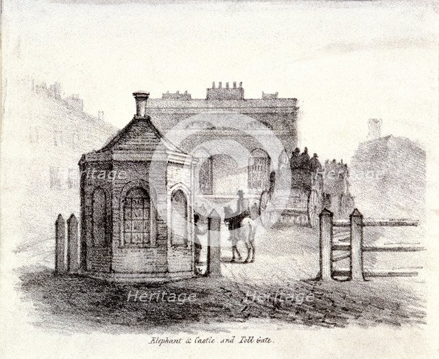 Elephant and Castle Inn, Newington Causeway, Southwark, London, c1830. Artist: Anon