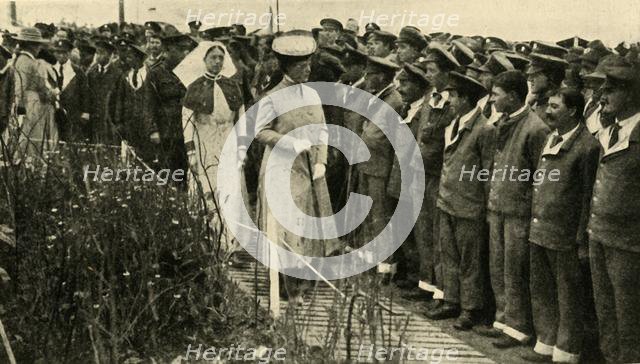 Queen Mary in northern France, First World War, July 1917, (c1920). Creator: Unknown.