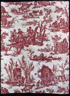 Scènes Flamandes (Furnishing Fabric), France, 1775. Creator: Christophe-Philippe Oberkampf.