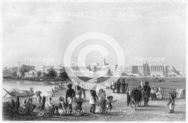 'View of Calcutta from the Esplanade', c1860. Artist: Unknown
