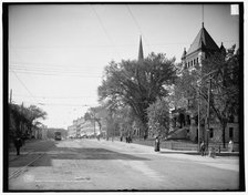 Main Street and Court House, Northampton, Mass., c1907. Creator: Unknown.