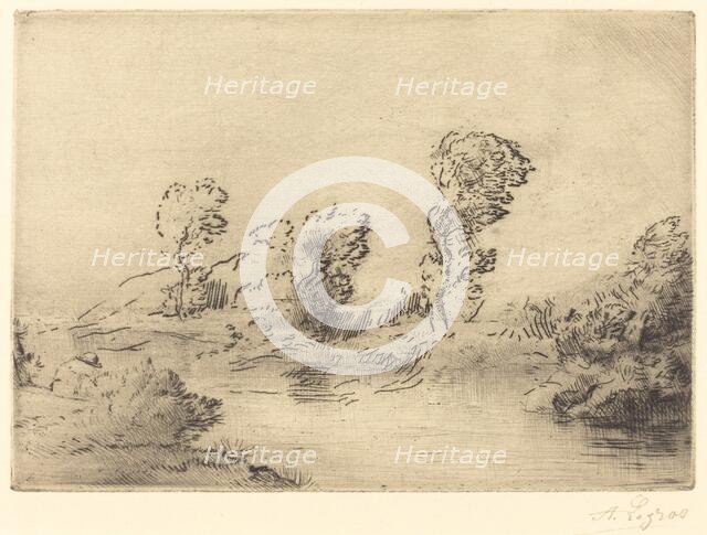 Banks of the Marne (Bord de la Marne). Creator: Alphonse Legros.