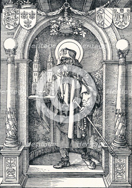 'St Sebaldus in the Niche', 1518 (1906). Artist: Albrecht Durer.