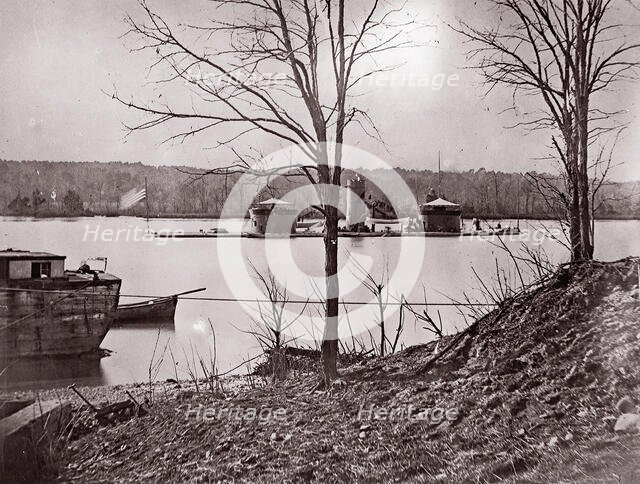 U.S. Monitor Onondaga, James River, 1861-65. Creator: Unknown.