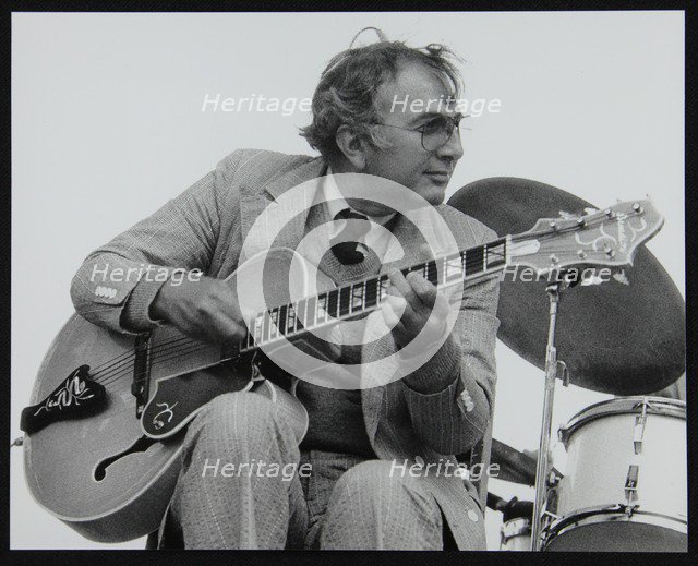 American guitarist Bucky Pizzarelli on stage at the Capital Radio Jazz Festival, London, 1979. Artist: Denis Williams