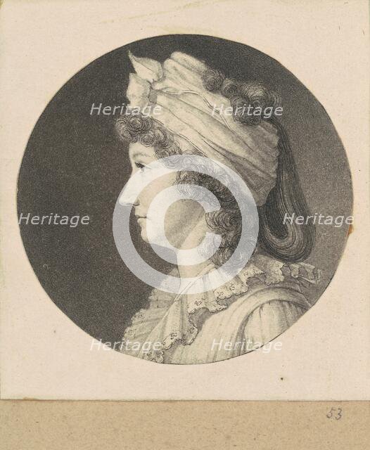 Unidentified Woman, 1797. Creator: Charles Balthazar Julien Févret de Saint-Mémin.