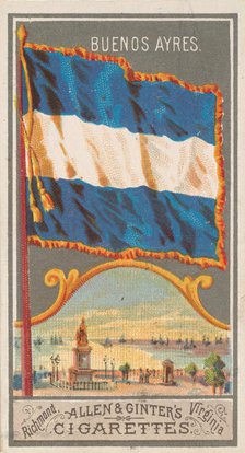 Buenos Aires, from the City Flags series (N6) for Allen & Ginter Cigarettes Brands, 1887. Creator: Allen & Ginter.