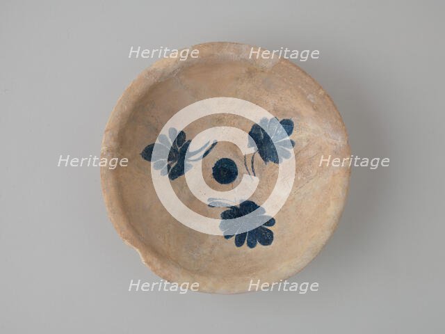 Imported Cobalt-on-White Bowl, Iraq or western Iran, 9th-10th century. Creator: Unknown.