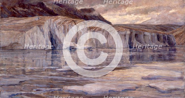 The icy water of Lake Märjelen, c. 1908.