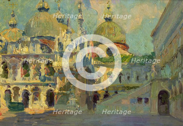 Stage design for the opera "La Gioconda" by Amilcare Ponchielli, 1913. Creator: Carelli, Augusto (1871-1940).