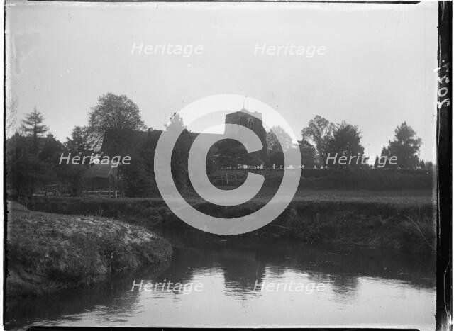 St Mary's Church, The Street, Frensham, Waverley, Surrey, 1909. Creator: Katherine Jean Macfee.