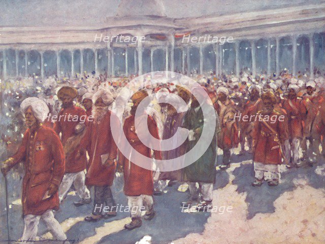 'Veterans of the Mutiny on the Great Day', 1903. Artist: Mortimer L Menpes.