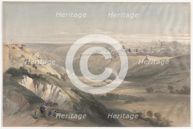 Jerusalem from the Mount of Olives, 1839. Creator: David Roberts (British, 1796-1864).
