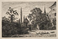 The Courtyard, 1876. Creator: Philip Gilbert Hamerton (British, 1834-1894).