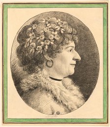 Profile Bust of a Woman with Flowers in Her Hair, n.d. Creator: Unknown.