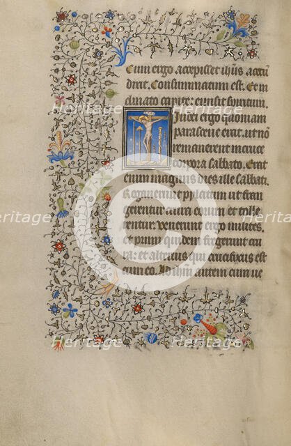 The Crucifixion; Book of Hours, about 1420. Creator: Unknown.
