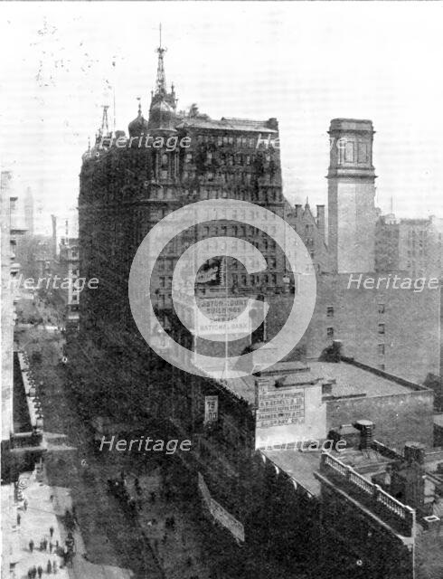 The Waldorf-Astoria, The First Hotel To Be Fitted With Wireless Telegraphy, 1909. Creator: Byron.