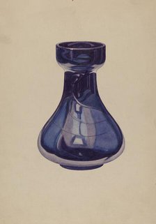 Cobalt Vase, c. 1940. Creator: Henry Moran.