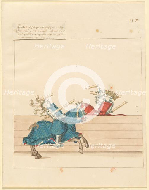 Freydal, The Book of Jousts and Tournament of Emperor Maximilian I: Combats..., Plate 105, c1515. Creator: Unknown.