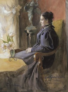 Eva Upmark, 1852-1944, born Kindstrand, 1896. Creator: Carl Larsson.